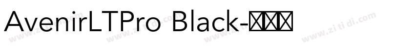 AvenirLTPro Black字体转换